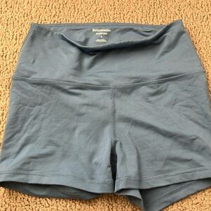 Reformation Blue Shorts with High-Rise Waistband